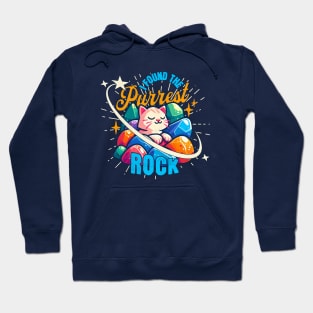 Geologist Funny I Found The Purrest Rock Hoodie